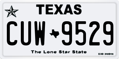 TX license plate CUW9529