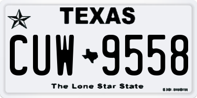 TX license plate CUW9558