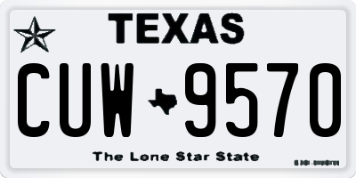TX license plate CUW9570