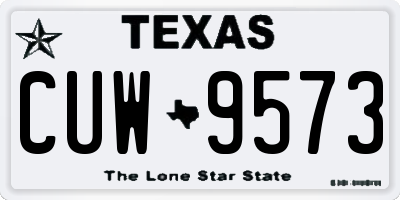 TX license plate CUW9573