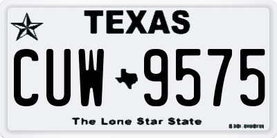 TX license plate CUW9575