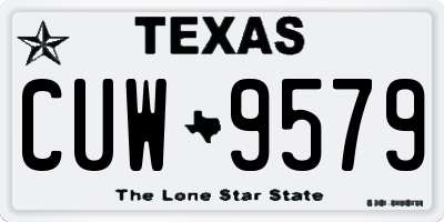 TX license plate CUW9579