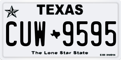 TX license plate CUW9595