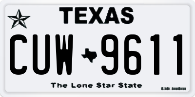 TX license plate CUW9611
