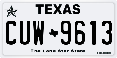 TX license plate CUW9613
