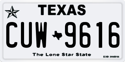 TX license plate CUW9616
