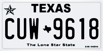 TX license plate CUW9618
