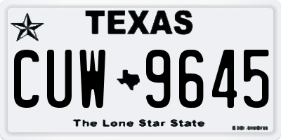 TX license plate CUW9645