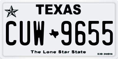 TX license plate CUW9655