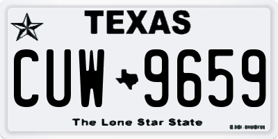TX license plate CUW9659