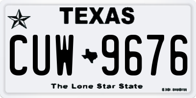 TX license plate CUW9676