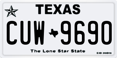 TX license plate CUW9690