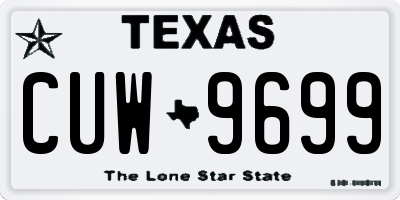 TX license plate CUW9699