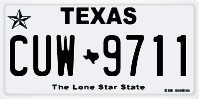 TX license plate CUW9711