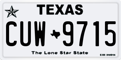 TX license plate CUW9715