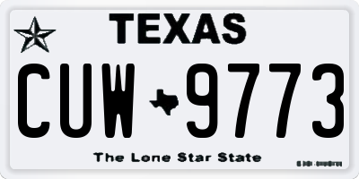 TX license plate CUW9773