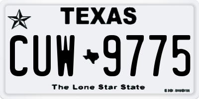 TX license plate CUW9775
