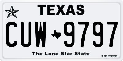 TX license plate CUW9797