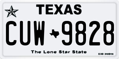 TX license plate CUW9828