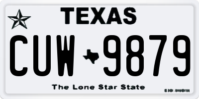 TX license plate CUW9879
