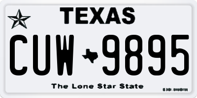TX license plate CUW9895