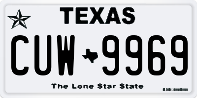 TX license plate CUW9969