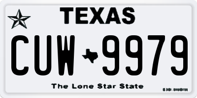 TX license plate CUW9979
