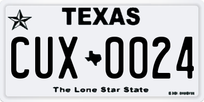 TX license plate CUX0024