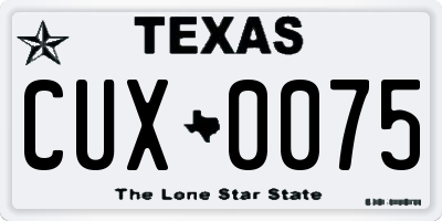 TX license plate CUX0075