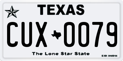 TX license plate CUX0079