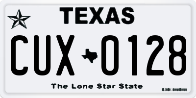 TX license plate CUX0128