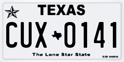 TX license plate CUX0141