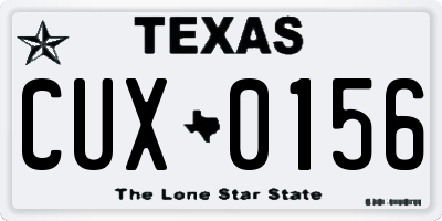 TX license plate CUX0156