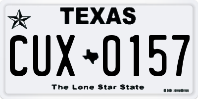 TX license plate CUX0157