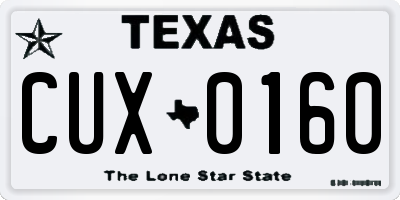 TX license plate CUX0160
