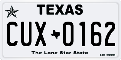 TX license plate CUX0162