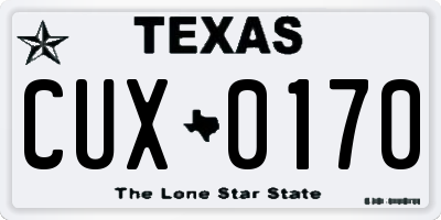 TX license plate CUX0170