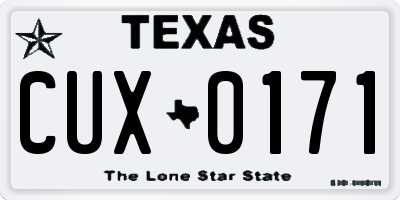 TX license plate CUX0171