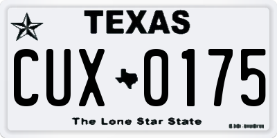 TX license plate CUX0175