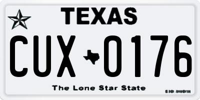 TX license plate CUX0176