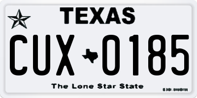 TX license plate CUX0185