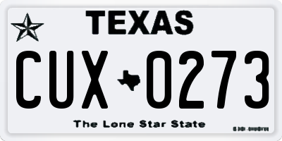 TX license plate CUX0273