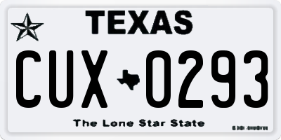 TX license plate CUX0293
