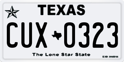 TX license plate CUX0323