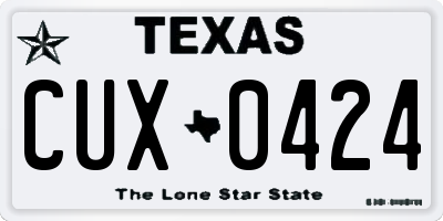 TX license plate CUX0424