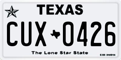 TX license plate CUX0426