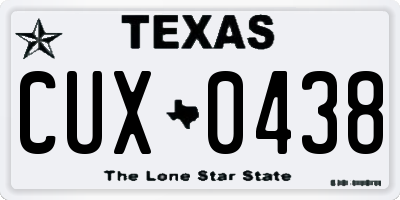 TX license plate CUX0438