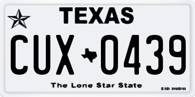 TX license plate CUX0439
