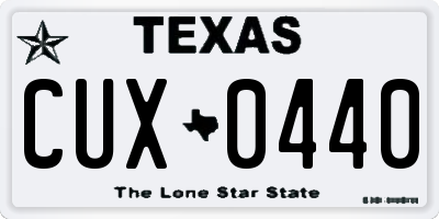 TX license plate CUX0440