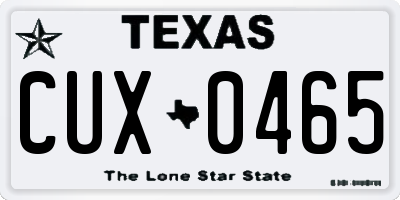 TX license plate CUX0465
